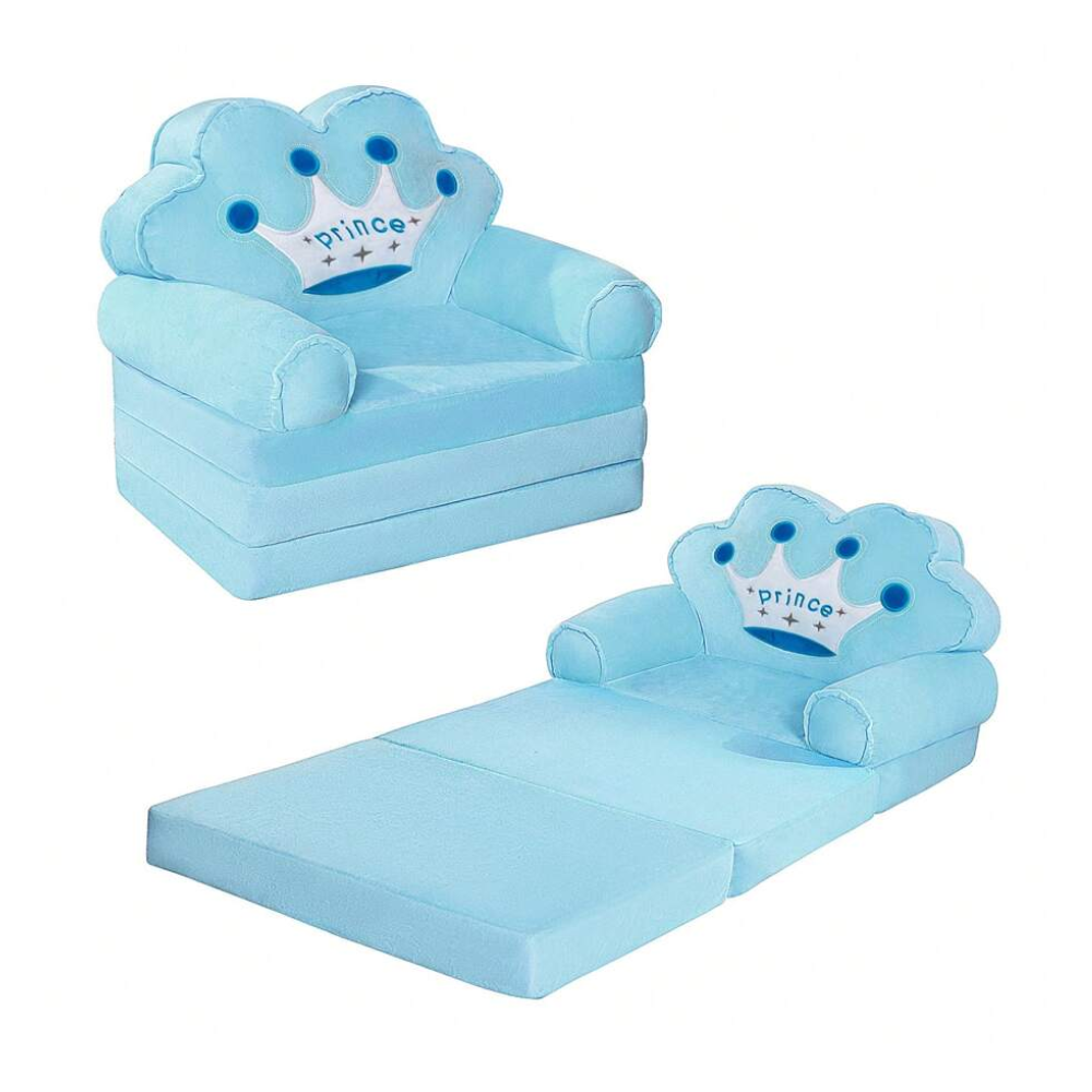 Toddlers Kids Foldable Sofa Bed Princess Chair