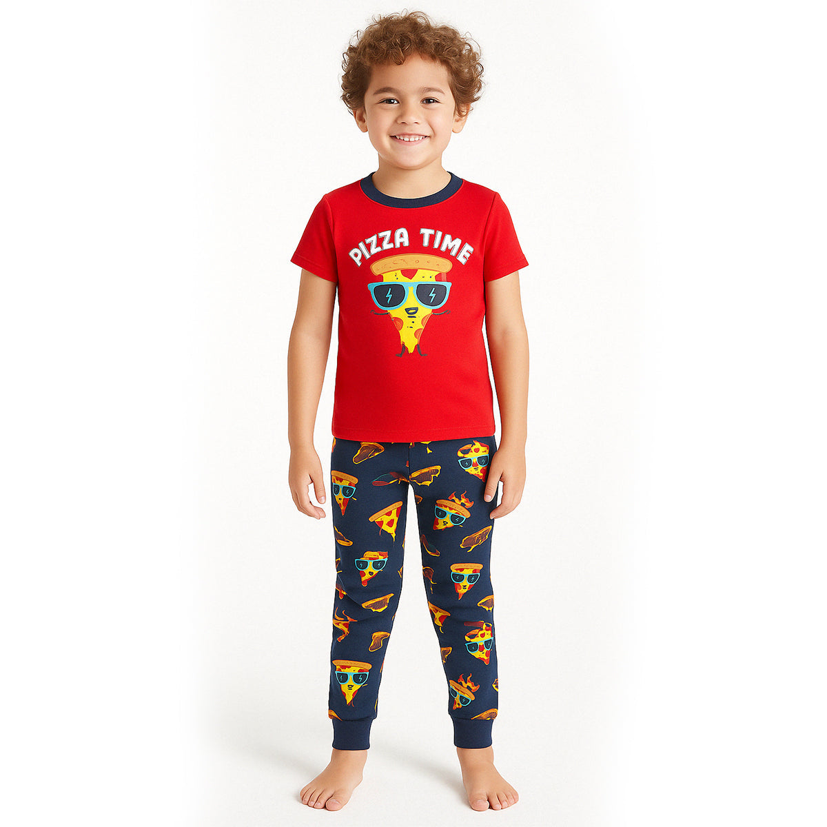 Light And Comfortable Graphic Printed Snug Fit Pajamas