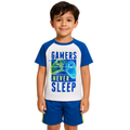 Baseball And Games Printed Flame Resistant Pajama Set