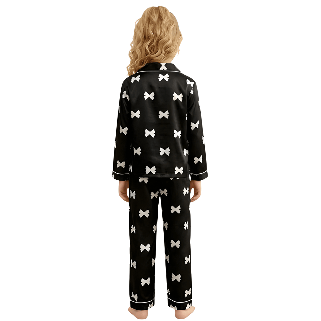 Kids Bowknot Print Pajama Set