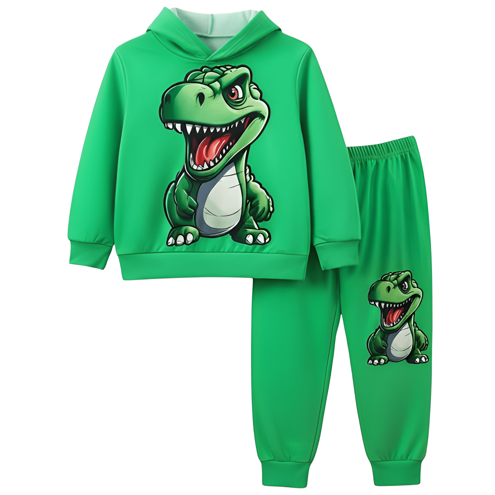 Boys Dinosaur Printed Hoodie And Sweatpants Set