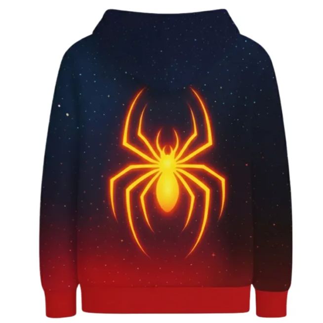 Boys Superhero Design Spider Hoodie