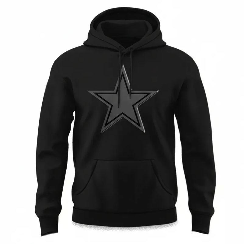 Dallas Cowboys Kids Printed Pullover Hoodie With Minimal Star Graphic