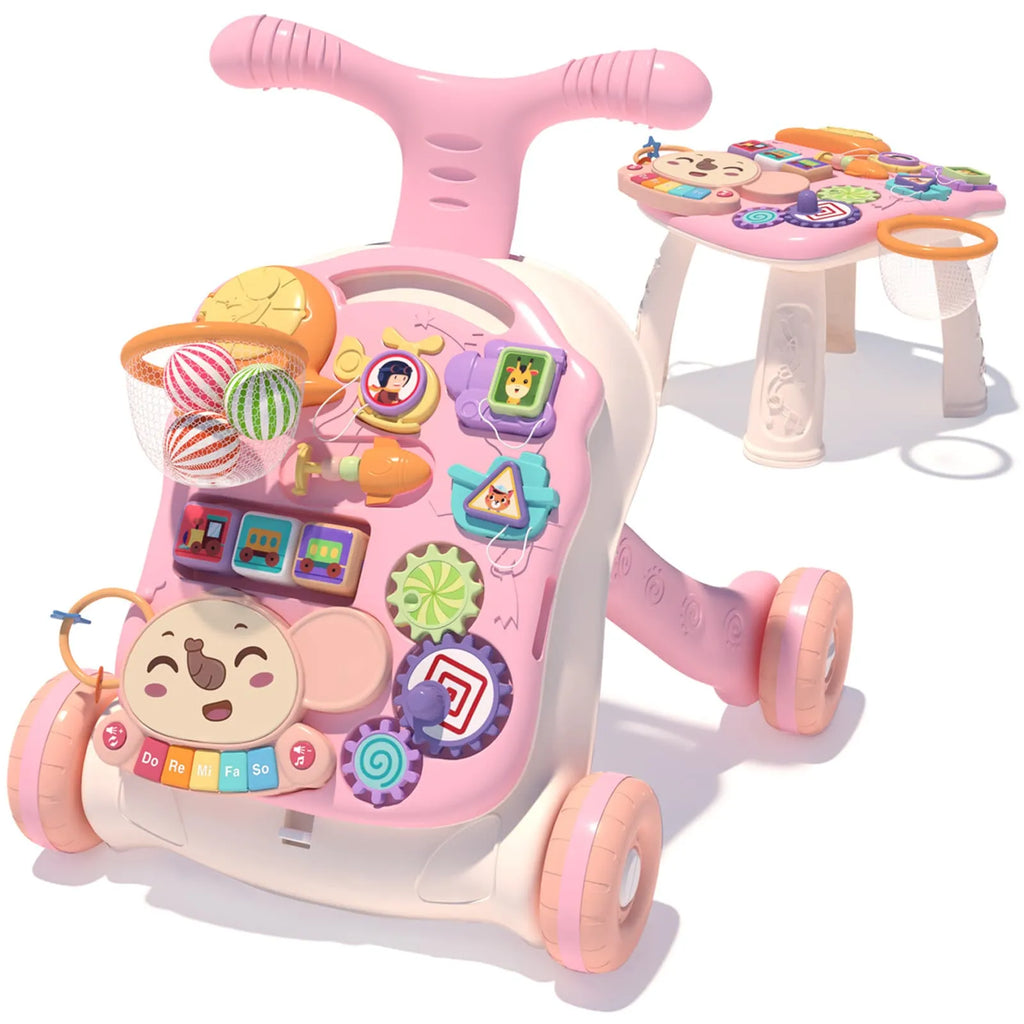 Baby 3 In 1 Learning Walker And Activity Center Push Toy
