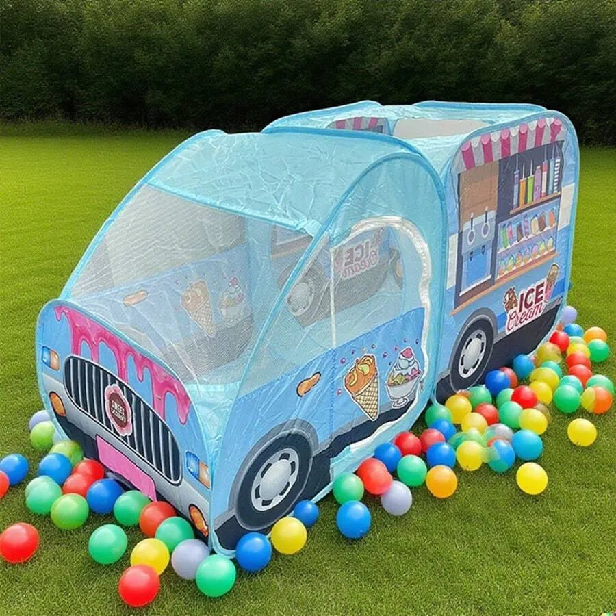 Kids Car Shaped Play Tent With Dual Layer