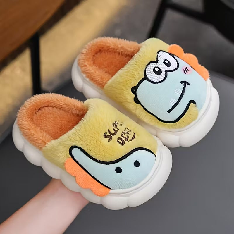 Kids 1 Pair Of Dinosaur Themed Flat Slippers