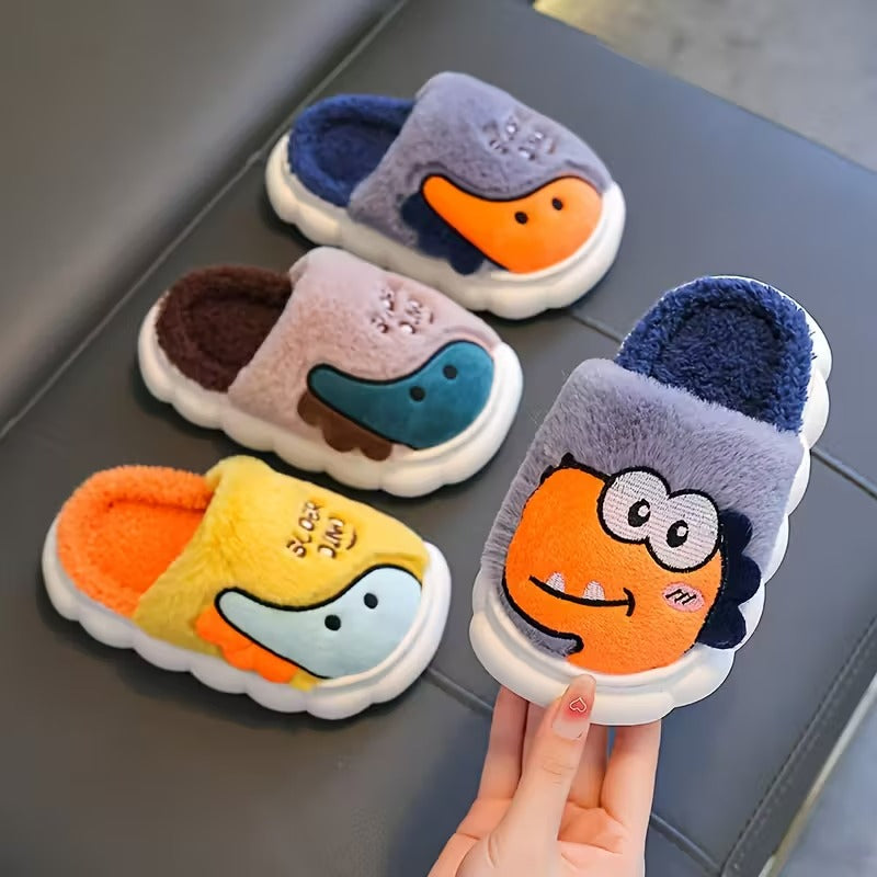 Kids 1 Pair Of Dinosaur Themed Flat Slippers