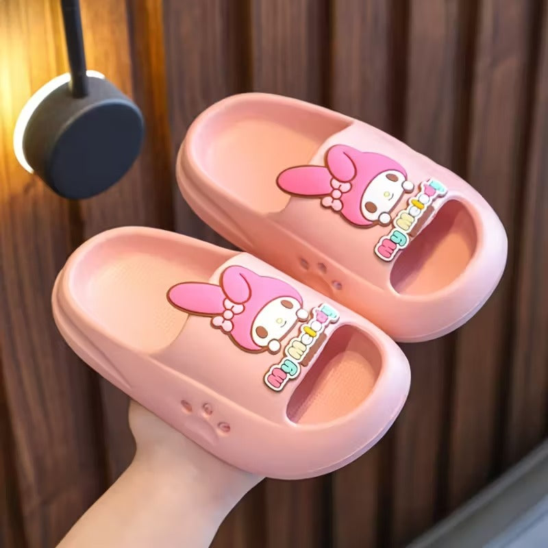 Baby Girls Soft EVA Slides With Cartoon Design