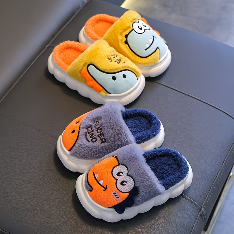 Kids 1 Pair Of Dinosaur Themed Flat Slippers
