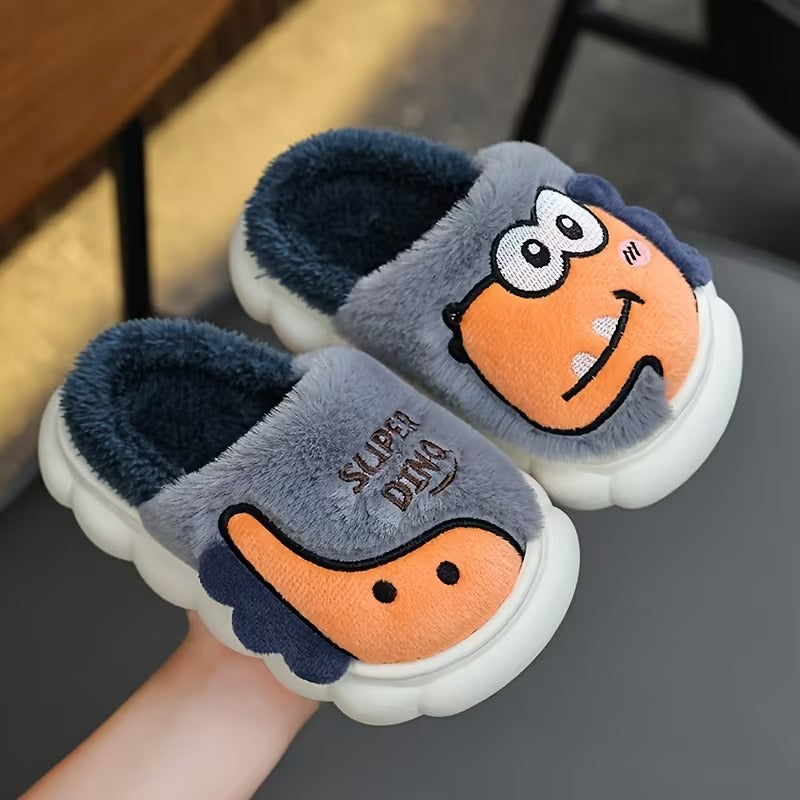 Kids 1 Pair Of Dinosaur Themed Flat Slippers