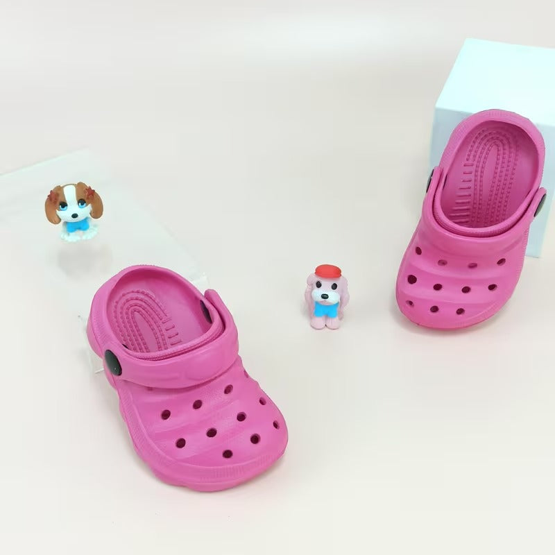 Kids Casual Hollow Design Clogs For Beach Use