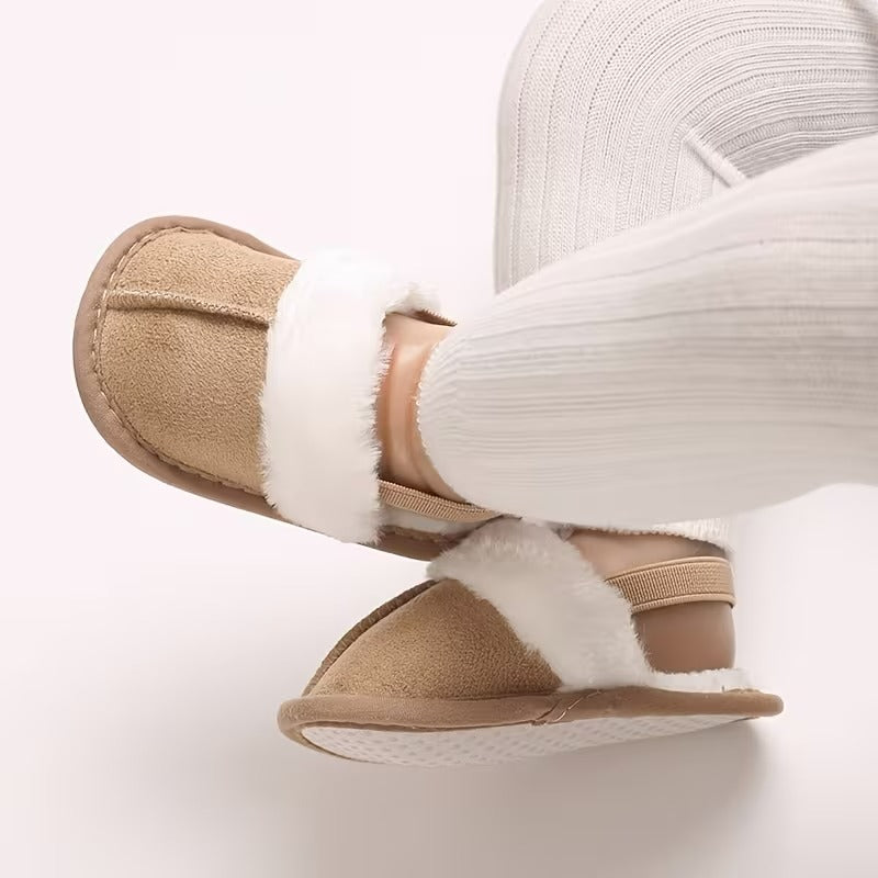 Casual Plush Lined Slippers For Infant With Soft Sole