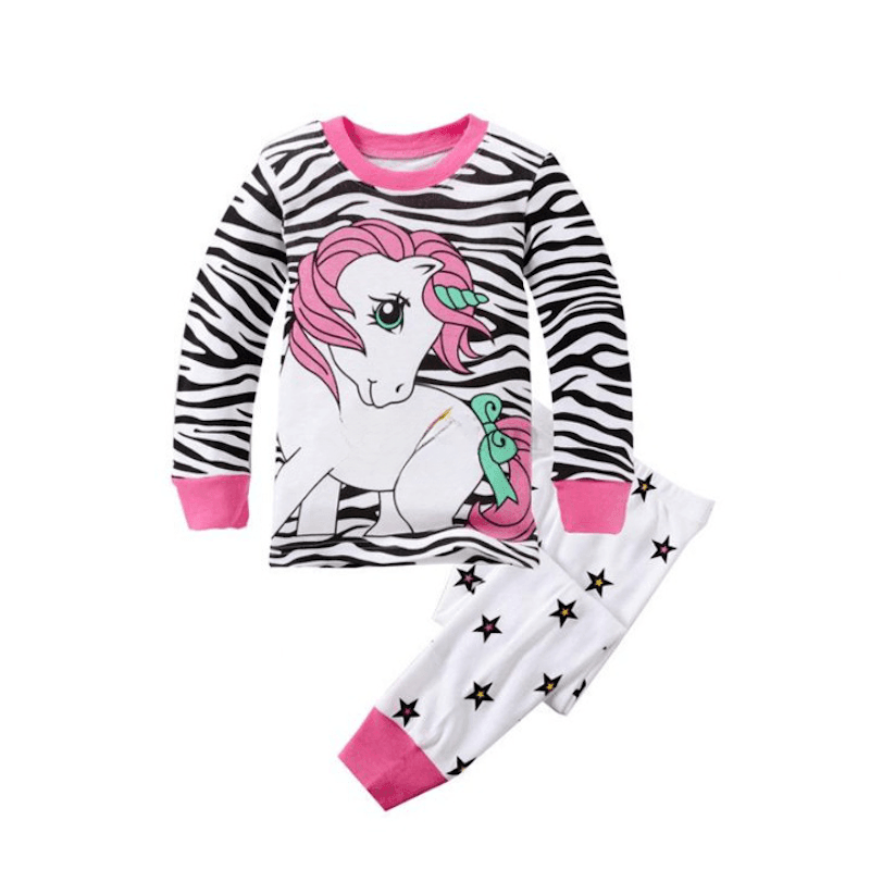 Unicorn Zebra Pajama Set
