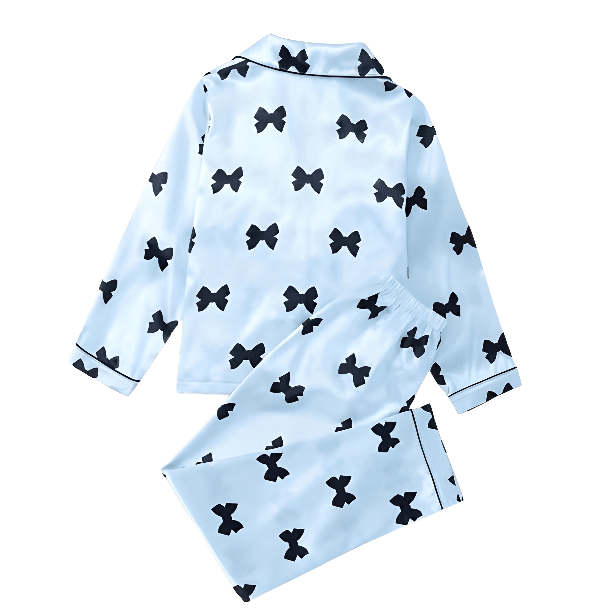 Kids Bowknot Print Pajama Set