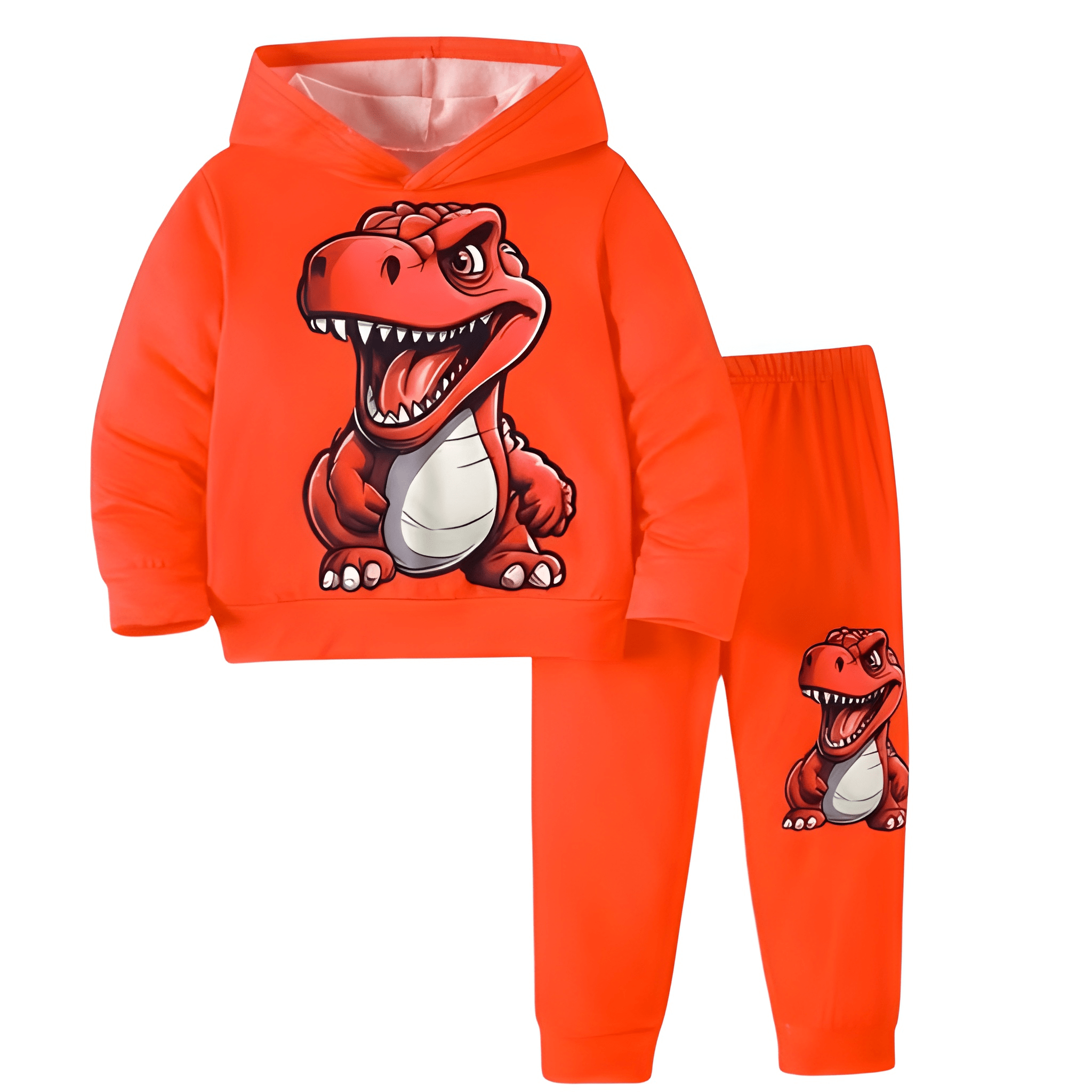 Boys Dinosaur Printed Hoodie And Sweatpants Set