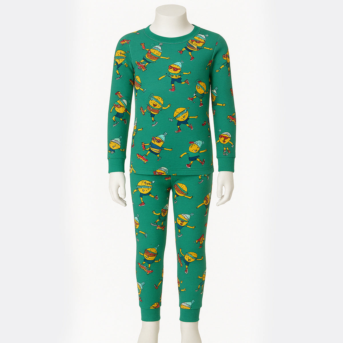 4 Piece Character And Animal Printed Pajamas Sleepwear Set