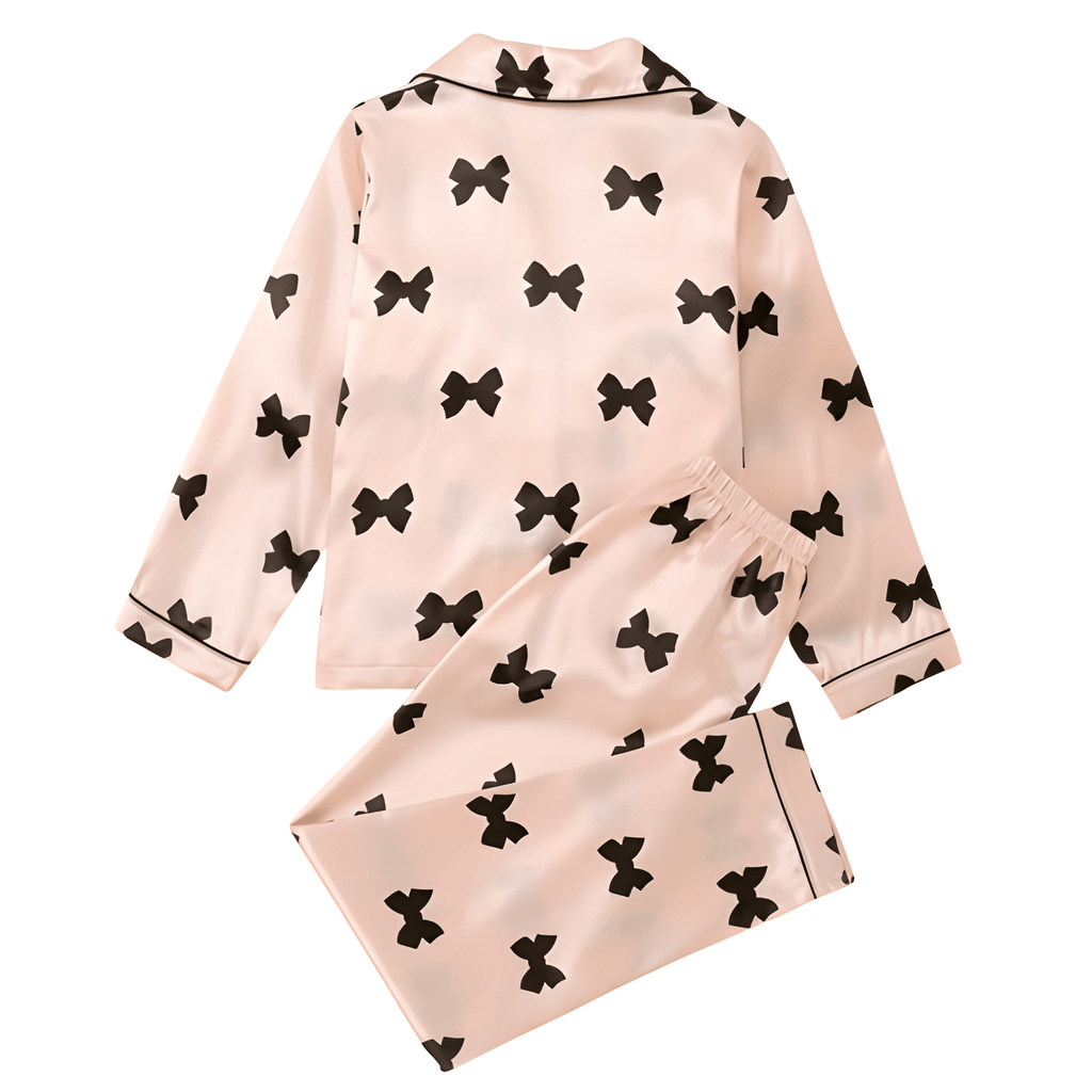 Kids Bowknot Print Pajama Set