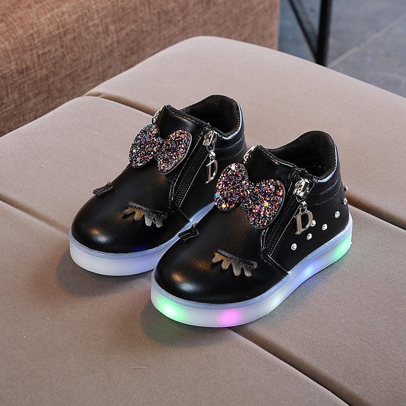 LED Zip Up Shoes Sparkle Comfort And Light In Every Step