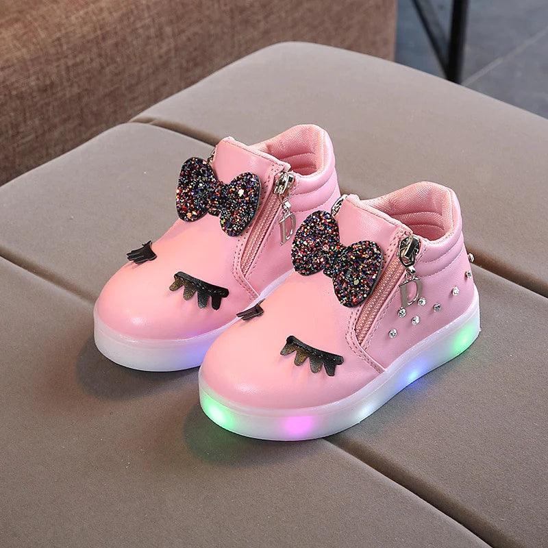 LED Zip Up Shoes Sparkle Comfort And Light In Every Step