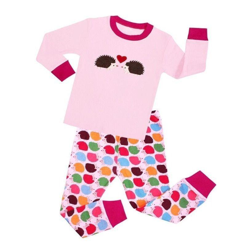 Kids Hedgehog Print Pajama Set