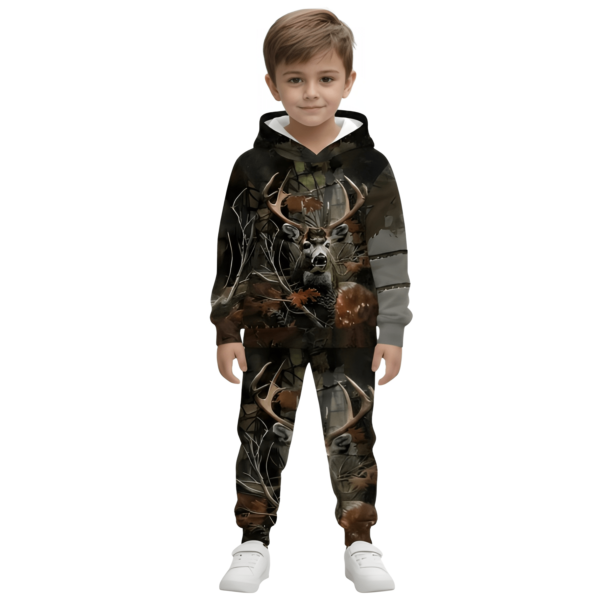 Boys Casual Hoodie And Pants Set