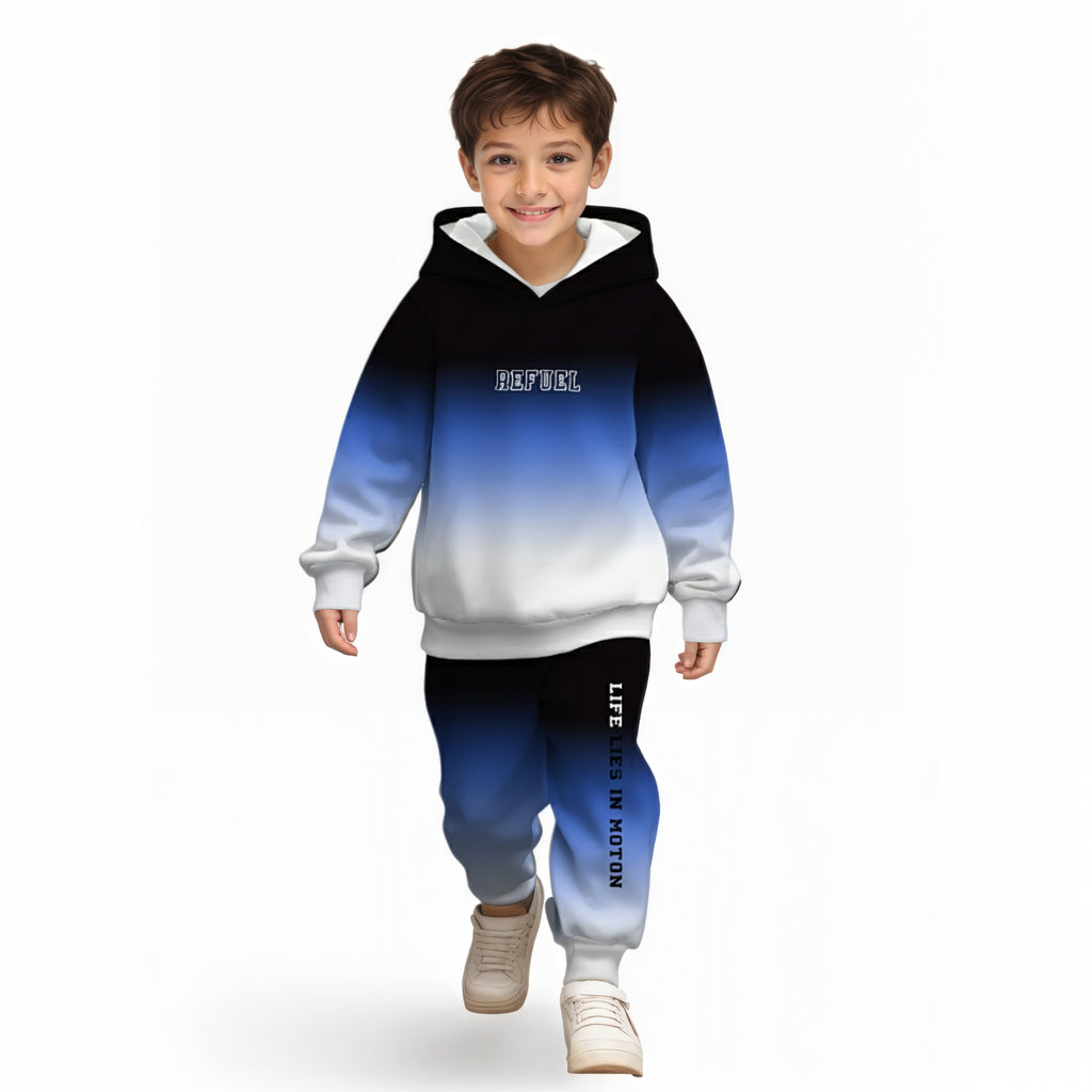 Baby Boy Gradient Style Sweatshirt Set