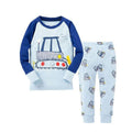 Bulldozer Print Pajama Set