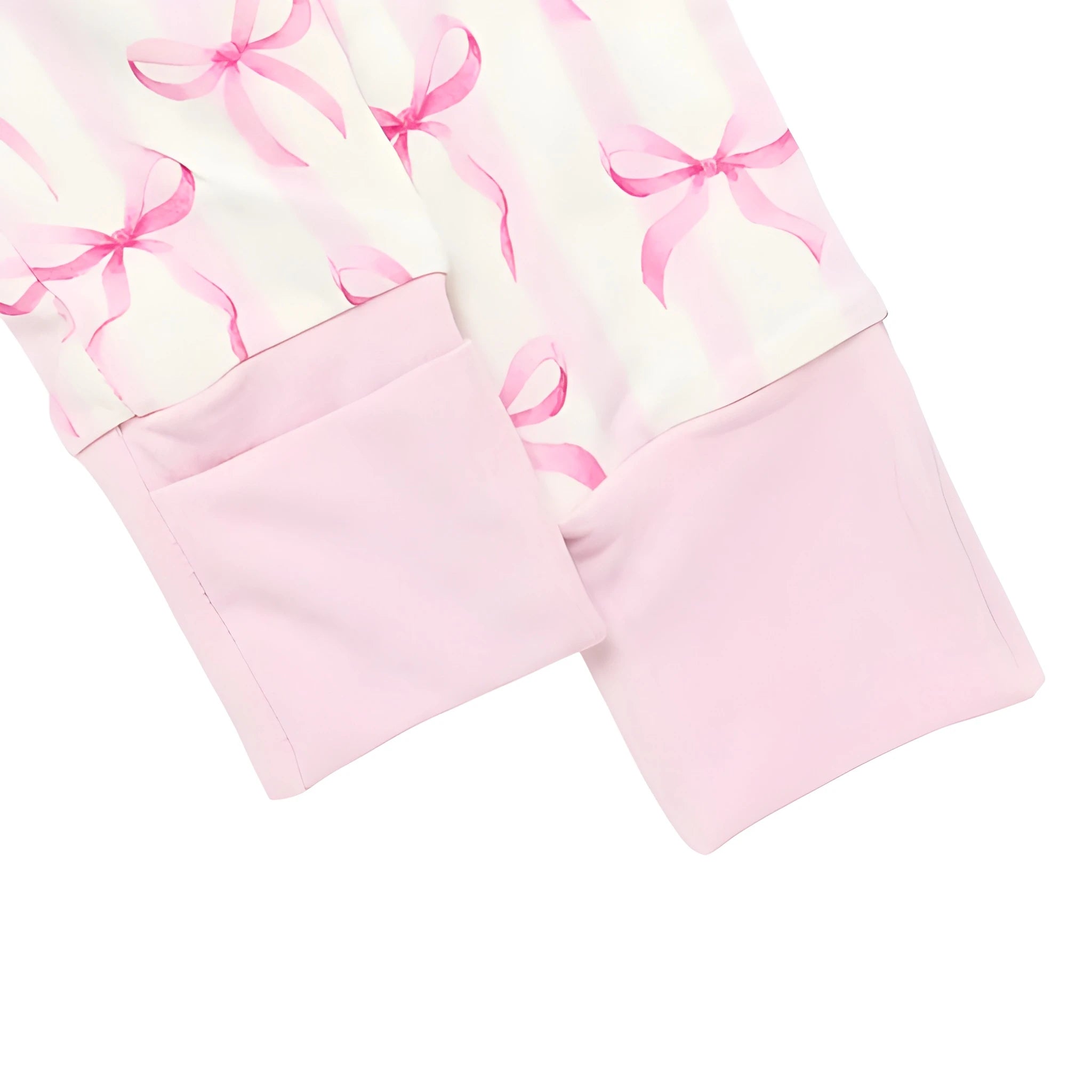Kids Ribbon Design Ruffle Zippy Pajama Set