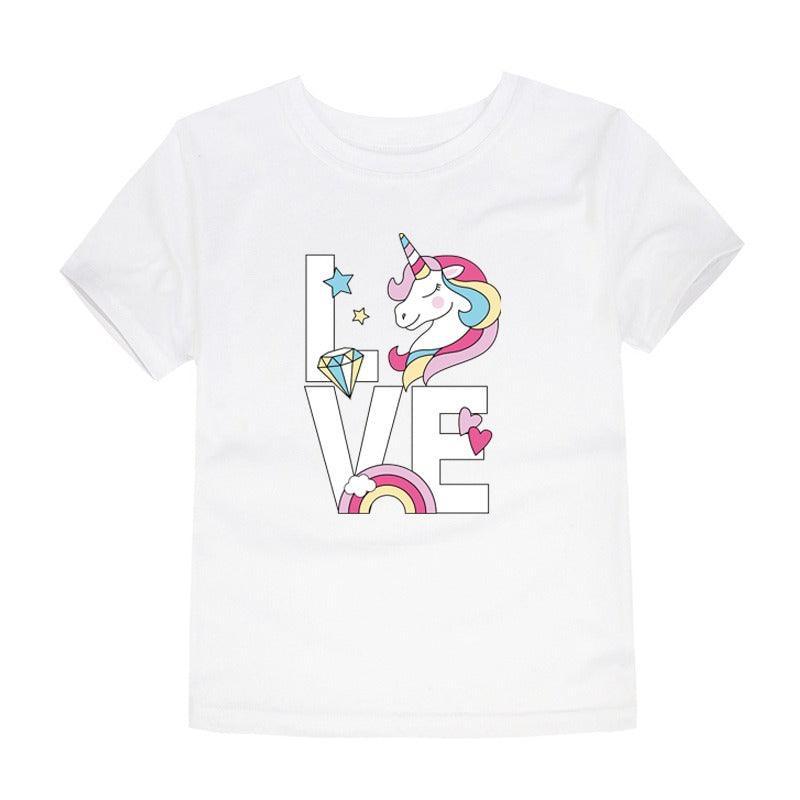 Unicorn Lettering Graphic T-Shirt